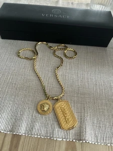 Versace Halskette mit Anhänger, Vergoldet - Bild 1 von 2
