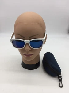 Ray-Ban modische Sonnenbrille Vollrand weißes Gestell 50-22 blaue verspiegelte Gläser - Bild 1 von 9