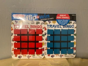 NUOVO Melissa & Doug Flip to Win Bambini Giochi in Legno Viaggio Bingo Sigillato - Foto 1 di 2