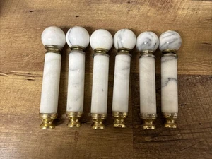 Vintage Kamin Marmorgriffe zum Anschrauben - 6er Set ~ 6 1/2" lang ~ 3/8 Gewinde - Bild 1 von 6