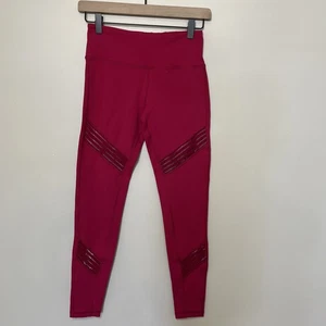 Glyder Workout Leggings Hot Pink Mesh Detail XS - Picture 1 of 7