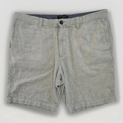 Pantalones Cortos Banana Republic Lino Algodón Aiden Rayas Para Hombre Talla 36 Bermudas Preppy City Foto 1 de 4
