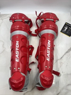 Easton Gametime Intermediate Catcher's Leg Guards - RED Adult 16" - Image 1 of 4