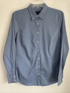 Camicia blusa blu Ann Taylor donna taglia 6 con bottoni - Foto 1 di 4