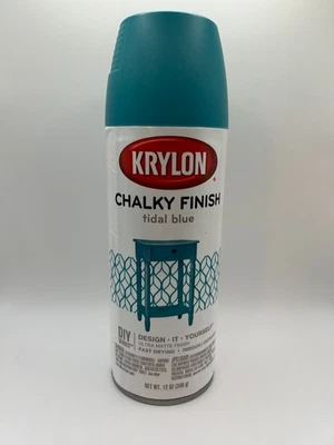 Pintura en aerosol con acabado calcáreo Krylon K04111000, azul marea, 12 onzas Foto 1 de 2