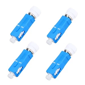 4 Pack Fiber Optic Adapter Single Mode SC/UPC Male to FC/UPC Female 9/125um A - Afbeelding 1 van 6