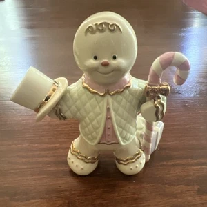 Vintage Lenox Lebkuchen Herren Figur mit Zylinderhut und Zuckerstange - Bild 1 von 5