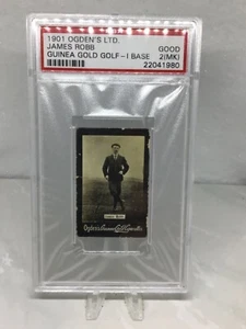 1901 Ogdens Guinea Gold I Series Golf James Robb PSA 2(mk) - Foto 1 di 2