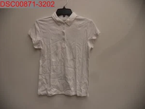 Izod Girls' White Sensory Friendly Polo Uniform Shirt, Sz L (14/16) 192042799674 - Picture 1 of 9