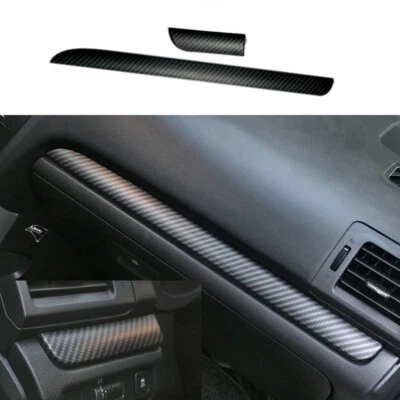 2x Matte ABS Carbon Fiber Dashboard Strip Panel Trim For Subaru Impreza 2012-14 — 第 1/3 张图片