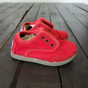 Toms Red Shoes Casual Everyday Baby Toddler 4 Tiny Slip On - Picture 1 of 7