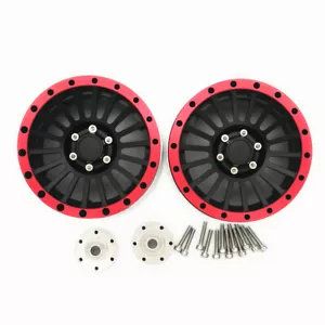 All Aluminium 2,6 Zoll Beadlock Radfelgen Radnabe 2 Stück für TRX-4 TRX6 SCX10 - Bild 1 von 7