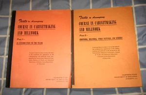 2 Vintage Rare 1949 1950 COURSE IN CABINETMAKING AND MILLWORK Tests Part 1 & 2 - Foto 1 di 2