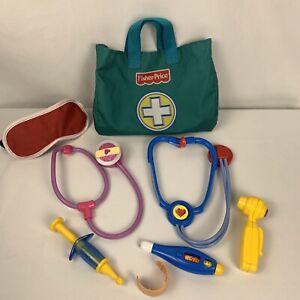 Vintage Fisher Price Medical Kit Play Doctor Set for Kids with Band-Aid