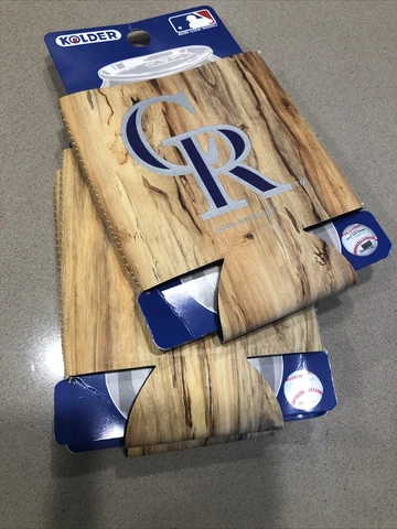 Colorado Rockies Baseball Bat Wood Look  Koozie Lot Of Three 3 NWT Cover