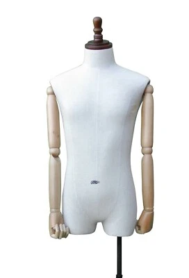 JSF Male Mannequin Display with Flexible Wooden Arms UK SIZE L ''LARGE''
