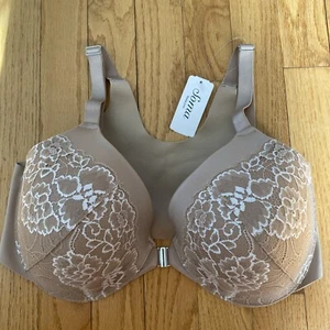 NUEVO CON ETIQUETAS Soma Vanishing Back Cobertura Completa Cierre Frontal Borde de Encaje 36DD Bronceado Suave - Imagen 1 de 4