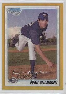 2010 Bowman Chrome Prospects Gold Refractor /50 Evan Anundsen #BCP67