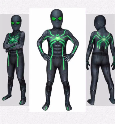 Spider-Man Peter Parker PS4 Niños Disfraz Traje Body Con Máscara Niño Cos Foto 1 de 4