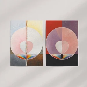 2-Piece The Dove by Hilma af Klint (1915) Premium Wall Art Poster Print - Picture 1 of 12