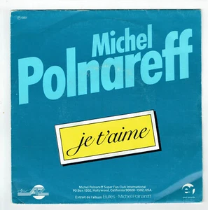 Michel POLNAREFF Vinyle 45 tours 7" JE T'AIME - TAM TAM - AZ 1840 Frais Reduit - Picture 1 of 3