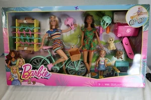 Barbie Holiday Fun Set with 3 Dolls, Bicycle and Accessories NEW SEALED - Picture 1 of 8