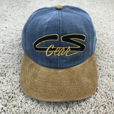 De Colección CS Gear Sombrero Denim Snapback Gamuza Ala Script Hecho en EE. UU. Gorra OC Nuevo de Lote Antiguo Foto 1 de 4
