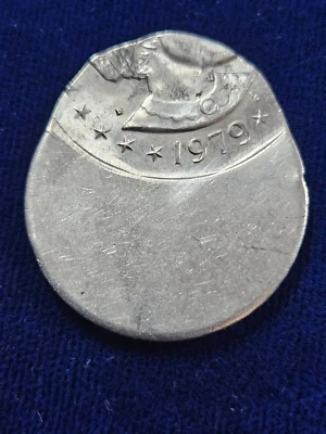 🌟 1979-D 50% Off-Center Mint Error Susan B. Anthony Dollar Unc Detail - Image 1 of 2