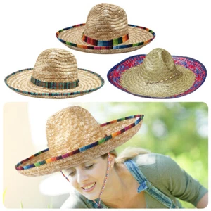 Mexican Sombrero Hat Authentic Mexican Costume Sunshade Caps for Women & Men - Picture 1 of 15