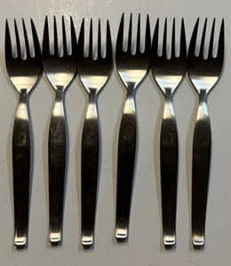 Noritake 18-8 Stainless Japan FANTASY Small Salad Forks Lot of 6 MCM - Picture 1 of 4