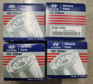 Genuine Hyundai Oil Filter 4 Pack Kia Oil Filter 1986-2018 2630035503 Universal - Picture 1 of 6