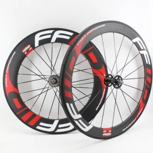 700C Carbon Fibre Bicycle Wheelset 60/88mm V Brake Road Bike Track Fixed Wheels - Picture 1 of 18