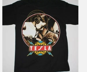 Tesla rock band ALBUM Black T-shirt Unisex Cotton All Sizes - Picture 1 of 7