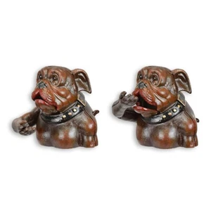 9932281-d Money Box Figure Iron Rustic Dog Bulldog Mechanical 15x15x18cm - Picture 1 of 1