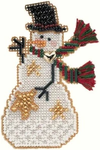 Mill Hill Beaded Cross Stitch Kit ~ Star Snow Charmer ~ MHSC29 - Picture 1 of 3