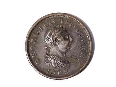 1806 British George III One Penny Coin #CC131 - Image 1 of 4