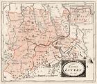 Luzern Kanton Original Kupferstich Landkarte Reilly 1791