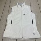 Mountain Hardwear Fleece Vest Full Zip Hiking Outdoor Size Small Cream W/ Flaw