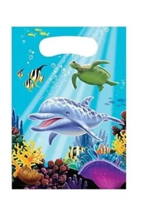 Creative Converting Ocean Party Party Favor 8 Loot Bags 6.5”x9” - Picture 1 of 4