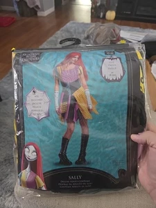 The Nightmare Before Christmas Erwachsene Sally Kostüm Kleid Perücke Handschuhe M (8-10) - Bild 1 von 11