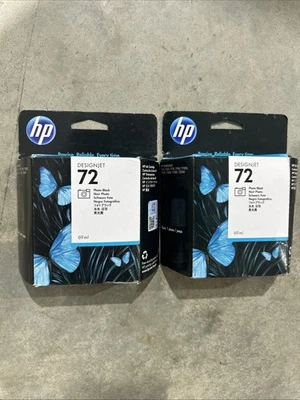 2 -HP DesignJet 72 69 ml Ink Cartridges Photo Black New & Sealed C9397A Exp18/21 - Image 1 of 4