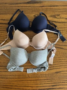 Sujetadores camisetas NAUTICA INTIMATES 34C NT6835 3PK acolchados suaves con aros excelentes  - Imagen 1 de 2