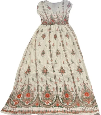 Lapogee NWT Dress Fit & Flare Maxi Boho Multi Color Print Sleeveless Medium M - Image 1 of 4