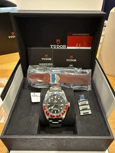TUDOR Black Bay Pepsi GMT. Never Worn New condition + Tudor Leather Strap/Clasp - Picture 1 of 17