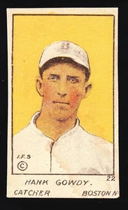 1921 W516 W516-1 #22 Hank GOWDY, Boston Braves - Striscia tagliata a mano VG - Foto 1 di 3