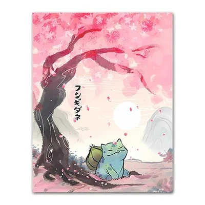 Japanische Bisasam Pokemon Anime Poster Druck Wandkunst Bild Geschenkidee Deko - Bild 1 von 4
