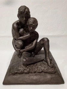 Wayne Hampton WAYNESART Gay Art Sculpture "Friends" Hugging Men Statue - Picture 1 of 10