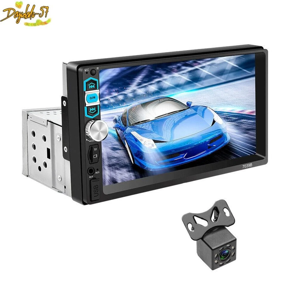 Radio Coche Estéreo Pantalla Táctil BT Para Apple Carplay Android Auto Espejo Enlace 1Din Foto 1 de 4