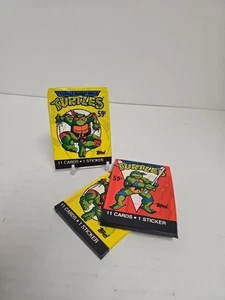 1989 Teenage Mutant Ninja Turtles Trading Cards 3 Packs Sealed - Picture 1 of 1