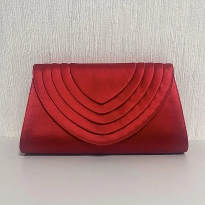 GUCCI 红色缎面手拿包女式正品 C-250728-20 — 第 1/4 张图片